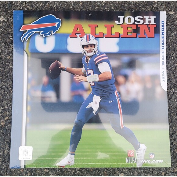 NFL Buffalo Bills Josh Allen 2024 12x12 Player Wall Calendar - Picture 2 of 3